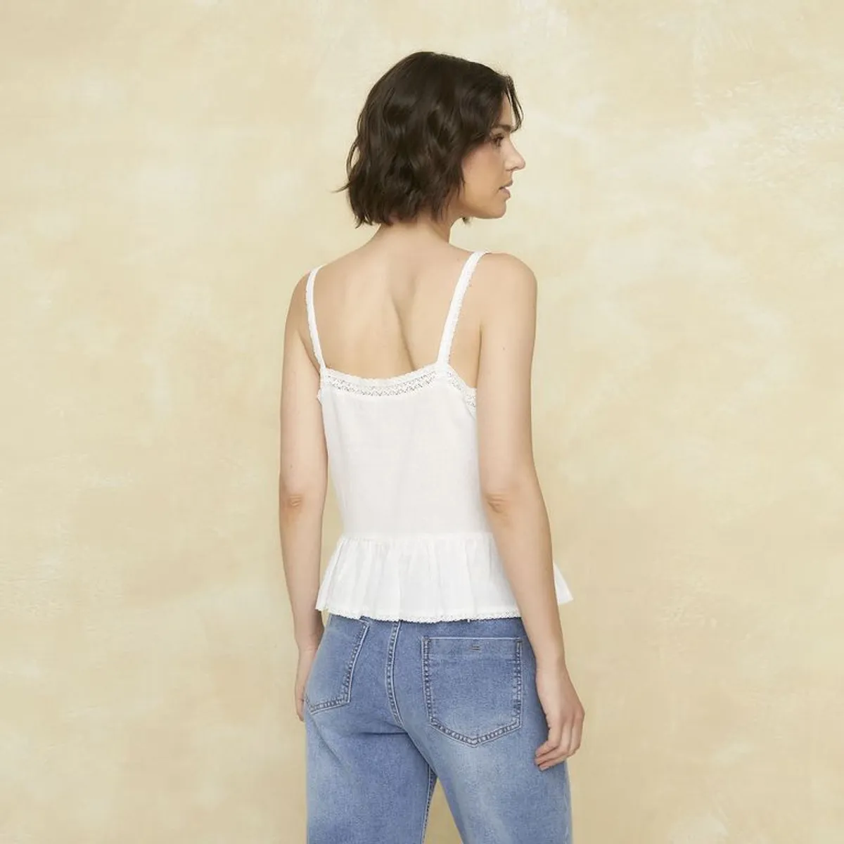 UNIVERSITY CLUB - Blusa Mujer con Bordado Sin mangas de Algodón University Club