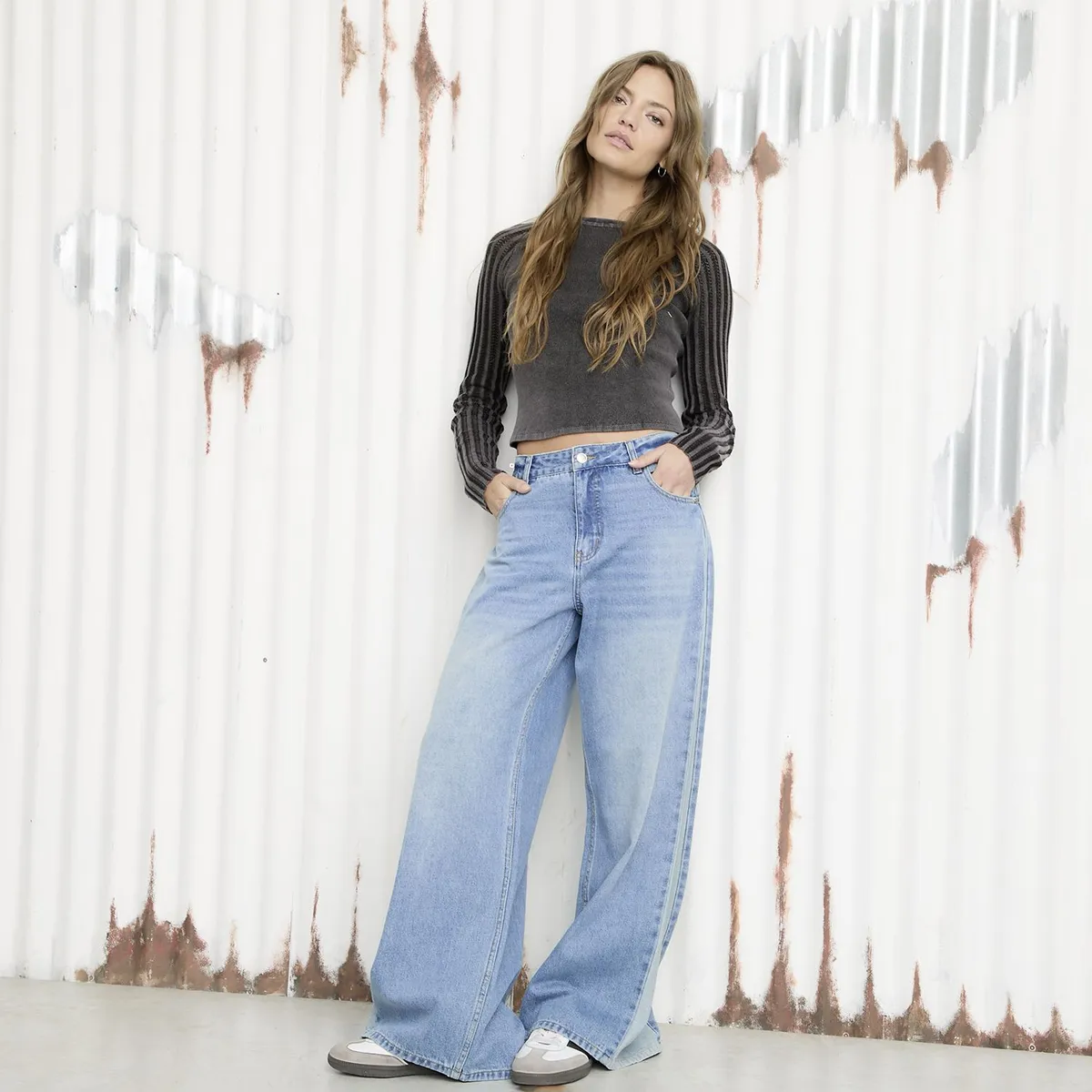 DENIMLAB - Jean Wide leg Tiro medio Mujer Denimlab