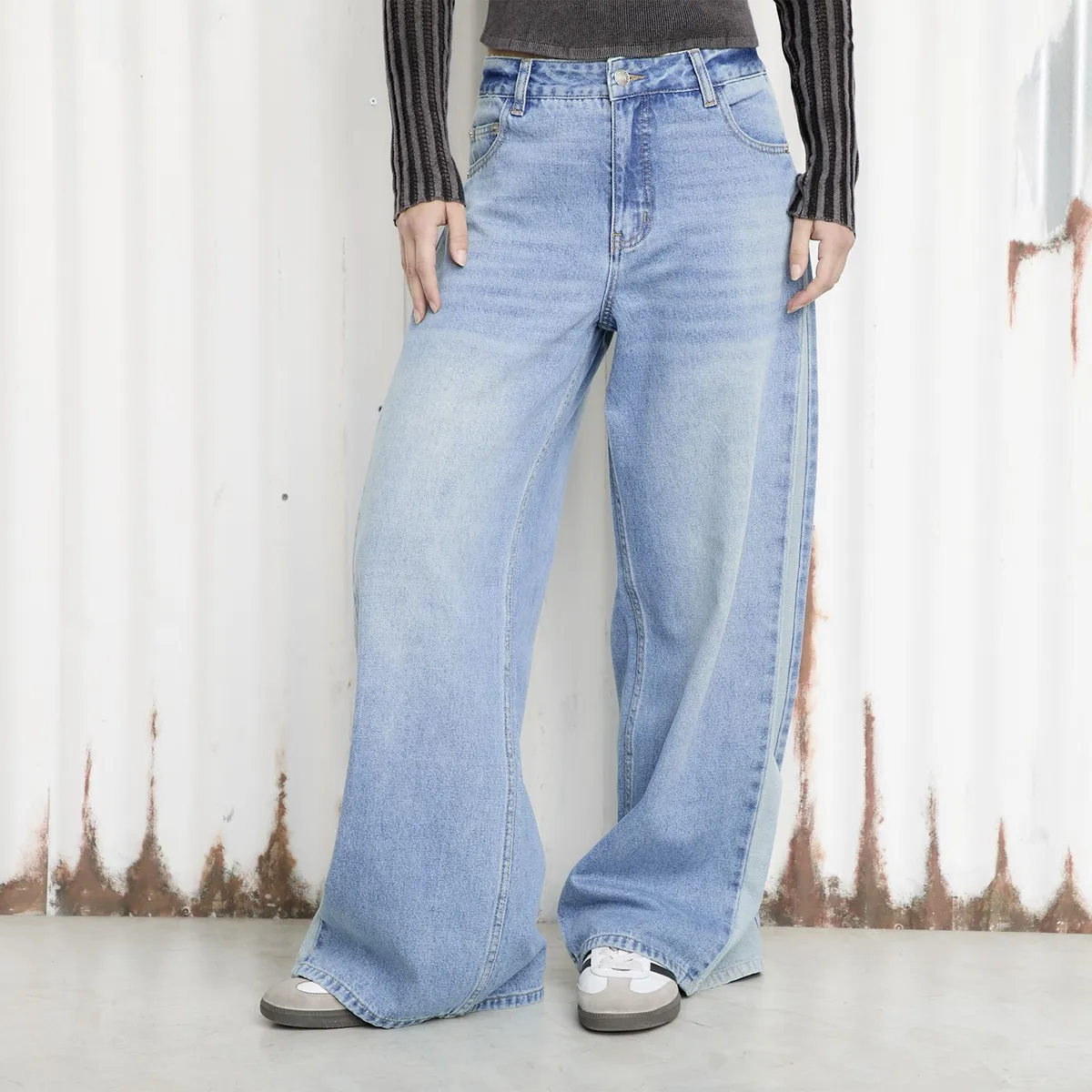 DENIMLAB - Jean Wide leg Tiro medio Mujer Denimlab