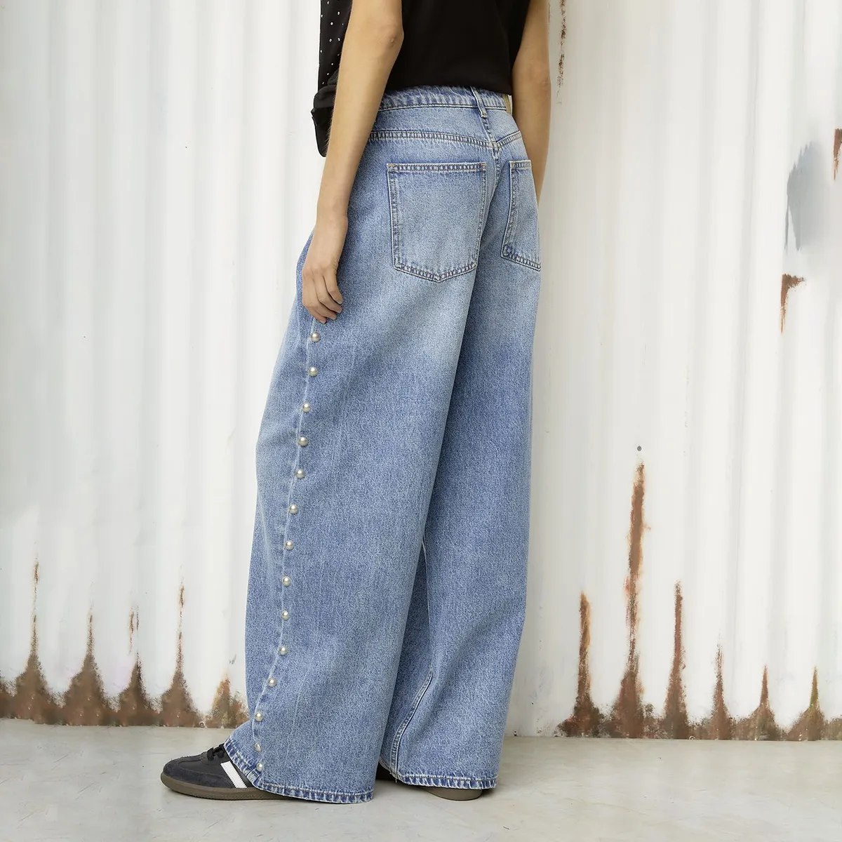 DENIMLAB - Jean Wide leg Tiro medio Mujer Denimlab