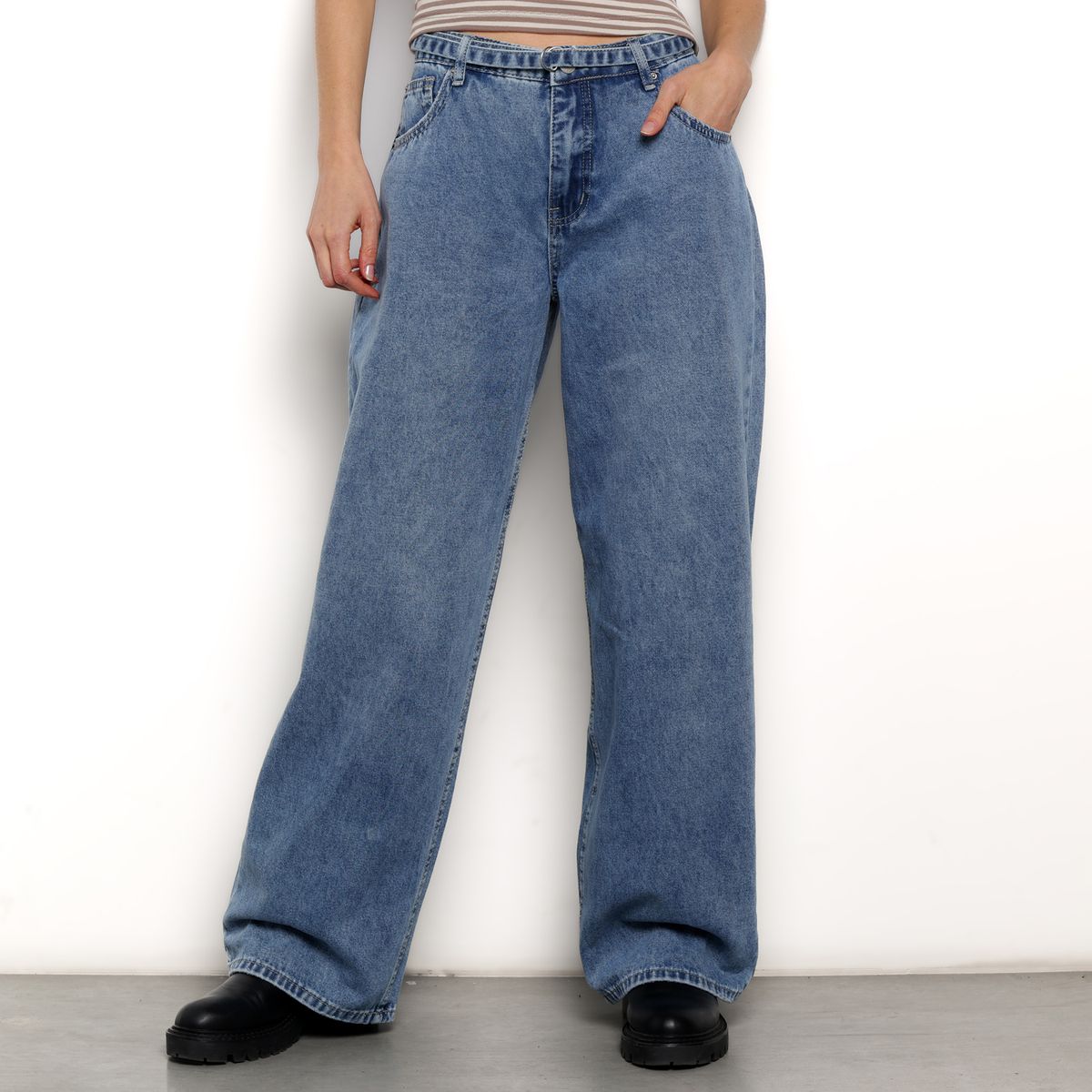 DENIMLAB - Jean Mom Mujer Tiro medio Denimlab