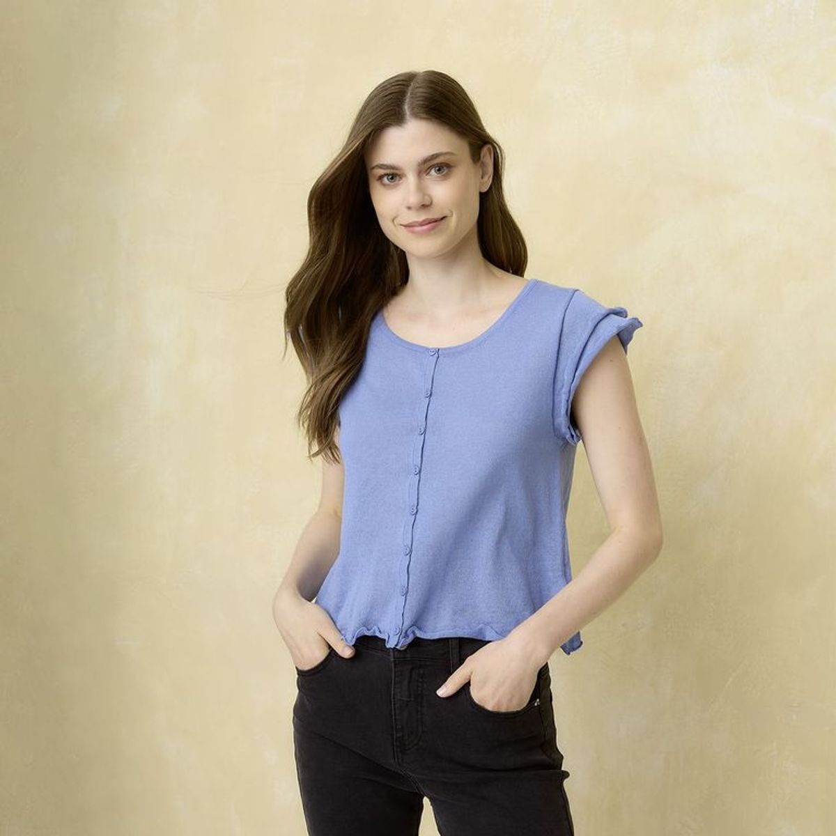 UNIVERSITY CLUB - Blusa Mujer Manga corta de Algodón University Club