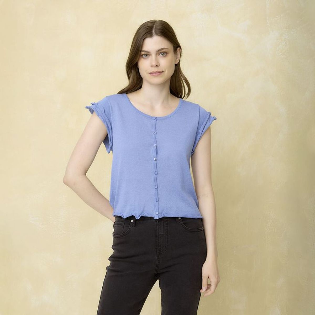 UNIVERSITY CLUB - Blusa Mujer Manga corta de Algodón University Club