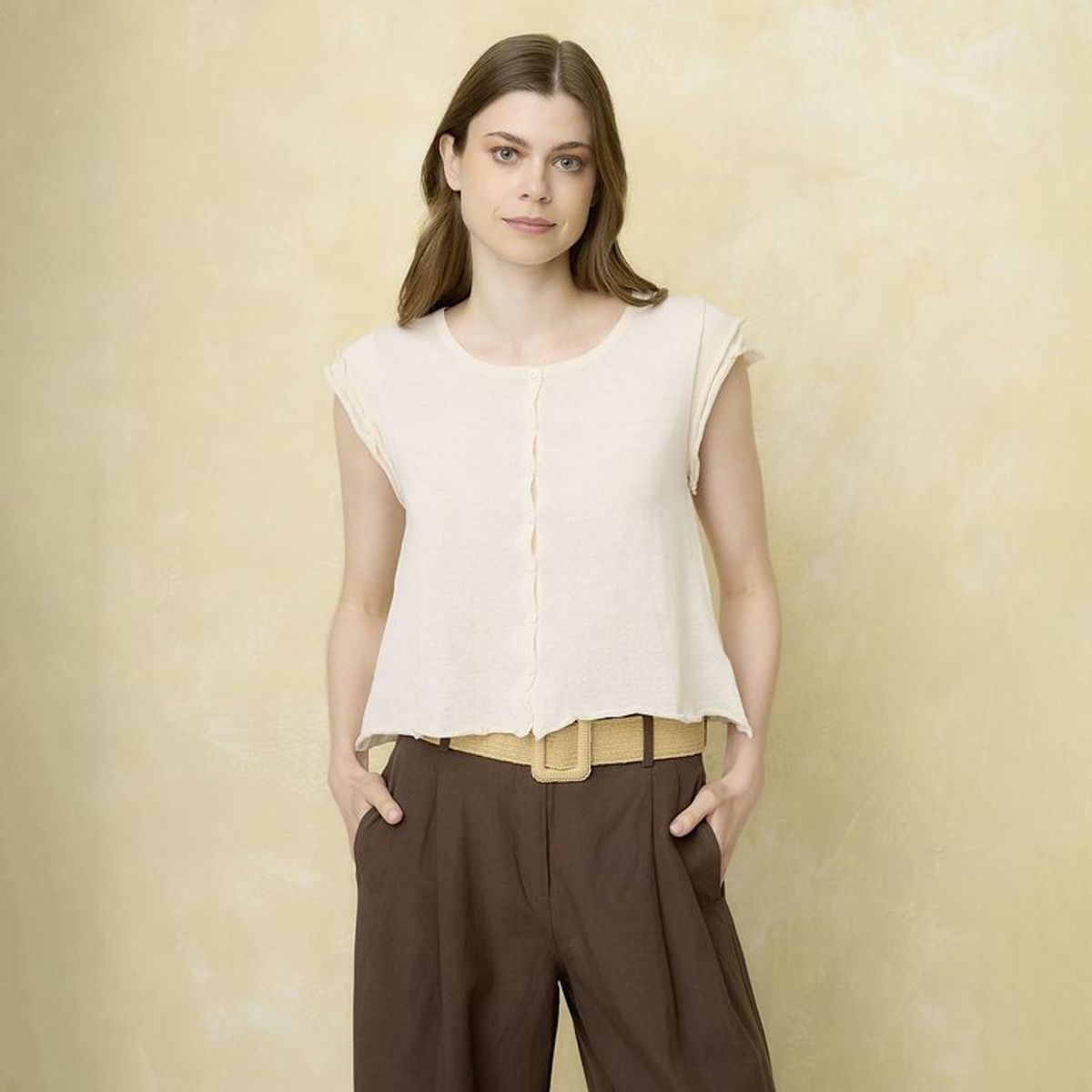 UNIVERSITY CLUB - Blusa Mujer Manga corta de Algodón University Club