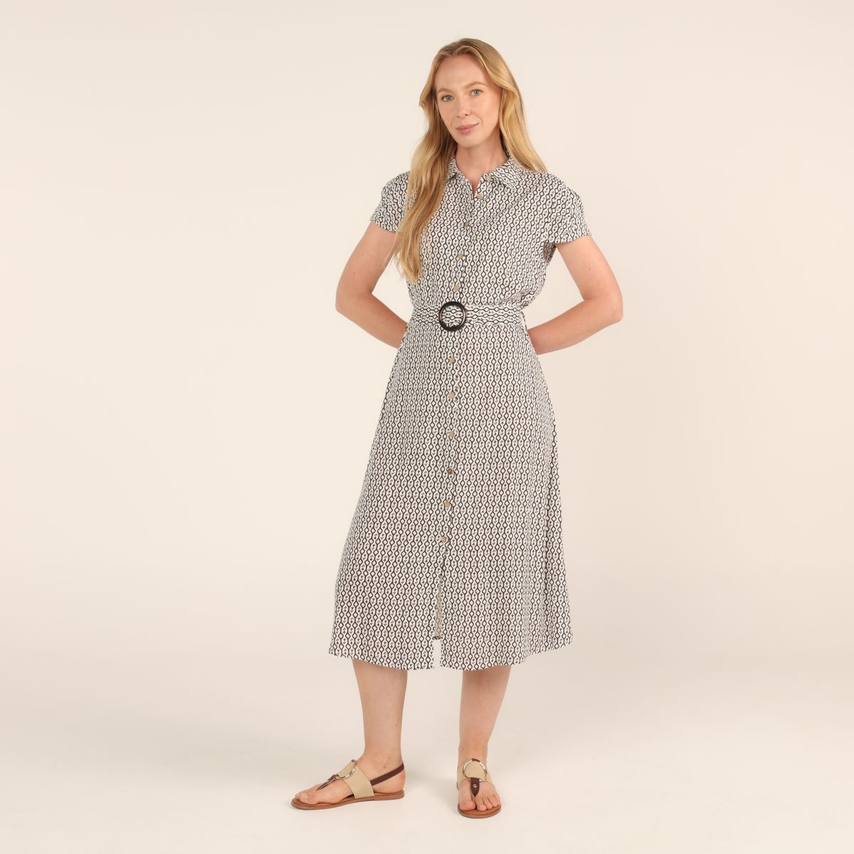 NEWPORT - Vestido camisero Mujer Medio Casual con Estampado Newport