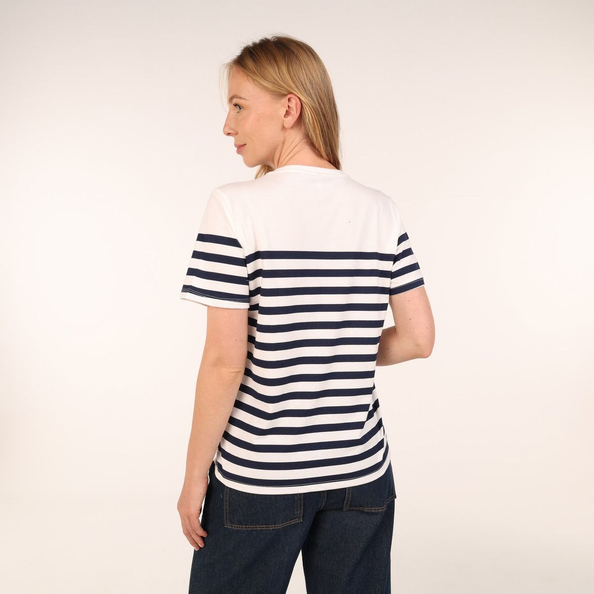 NEWPORT - Camiseta Mujer de Rayas Manga corta de Algodón Newport