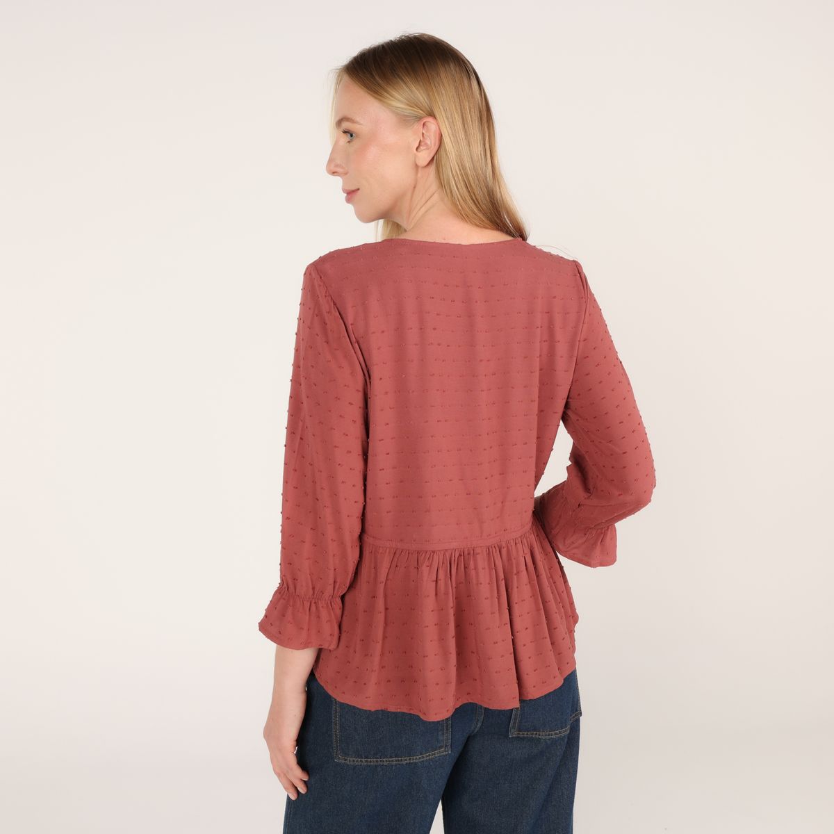 NEWPORT - Blusa Mujer con Boleros Manga larga Newport