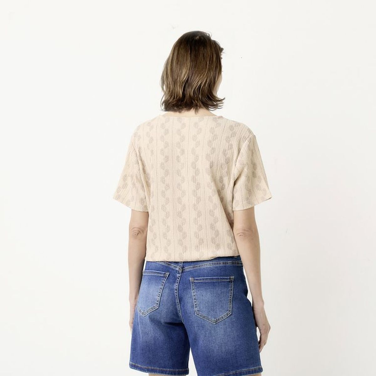 NEWPORT - Blusa Mujer Anudada Manga corta Newport