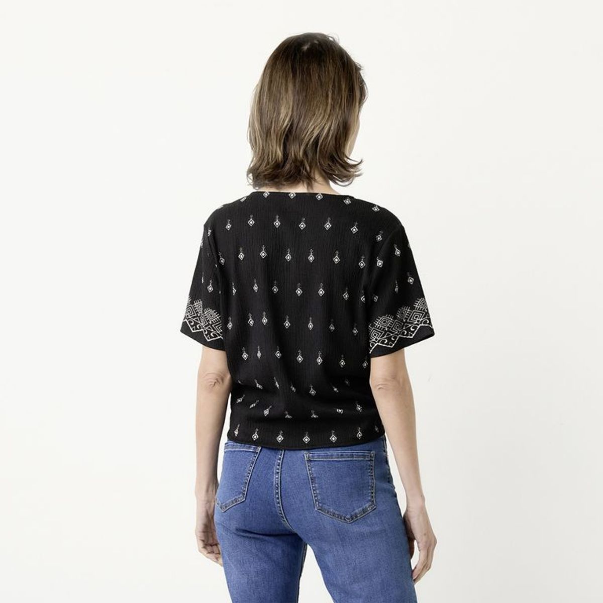 NEWPORT - Blusa Mujer Anudada Manga corta Newport