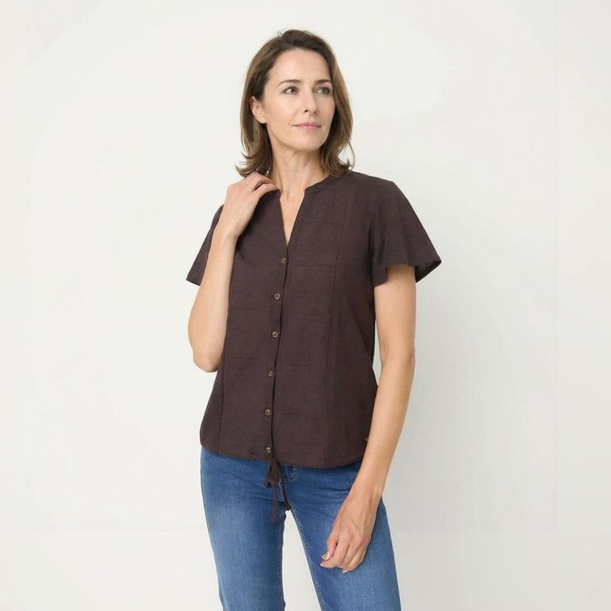 NEWPORT - Camisa Mujer Manga corta de Algodón Newport