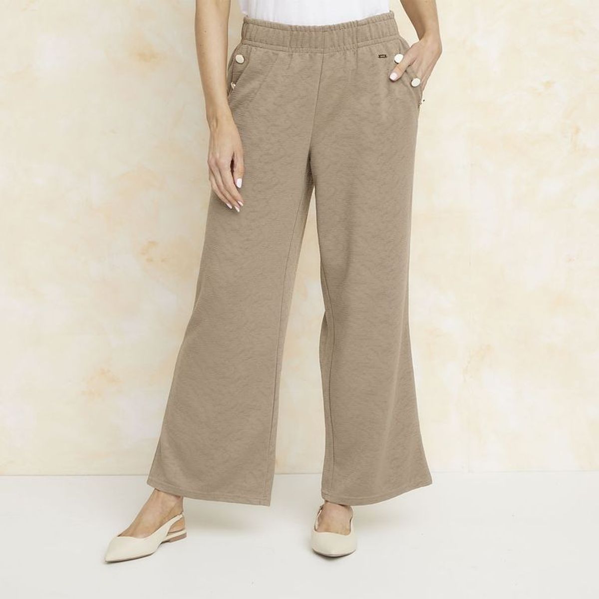 SOUTHLAND - Pantalón Wide leg Mujer Tiro medio Southland