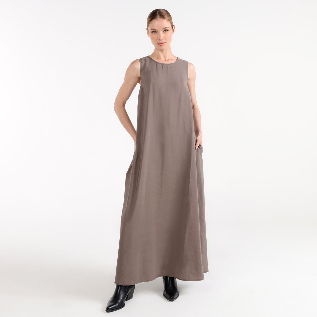 BASEMENT - Vestido Mujer Largo Casual Basement