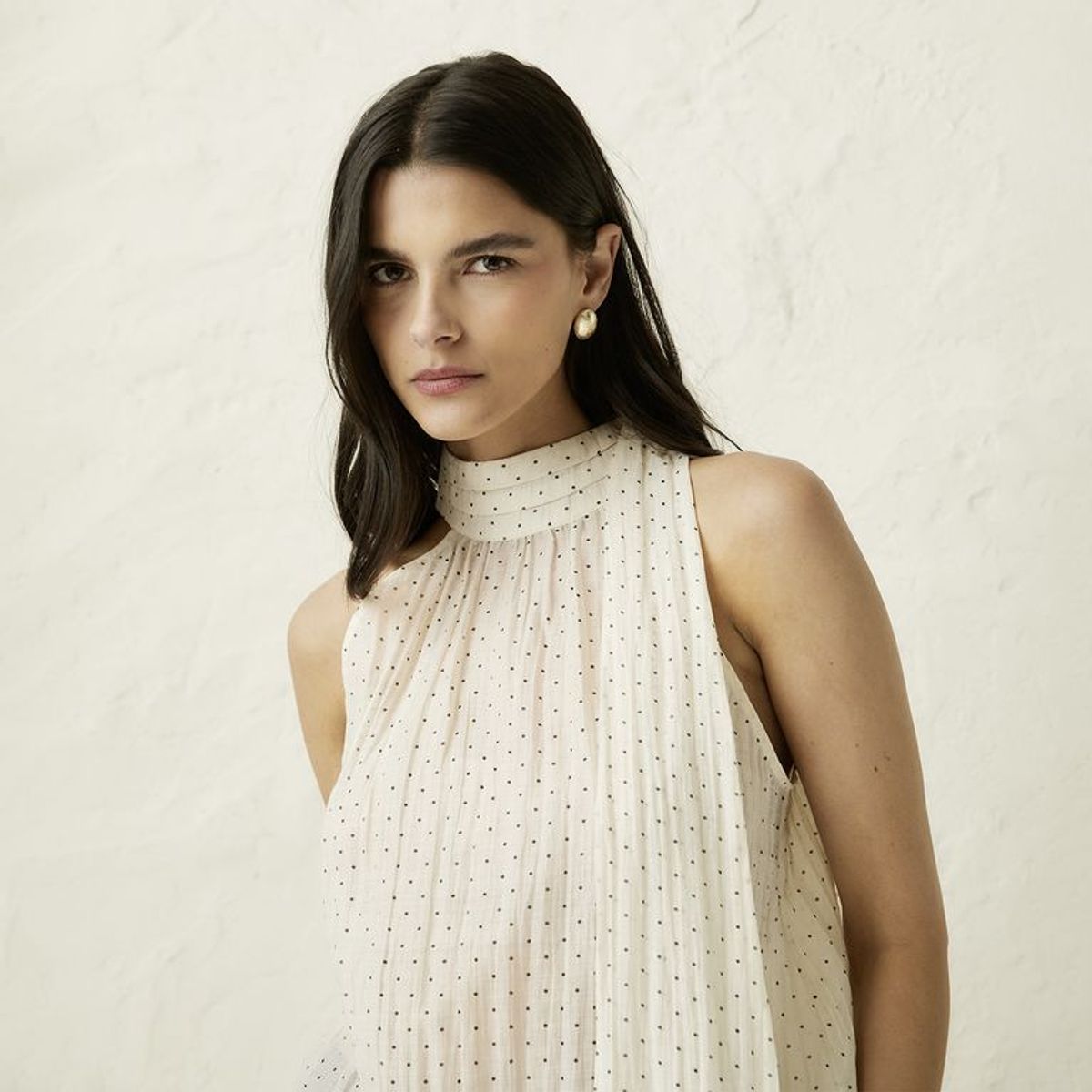 BASEMENT - Blusa Mujer con Puntos Sin mangas Basement