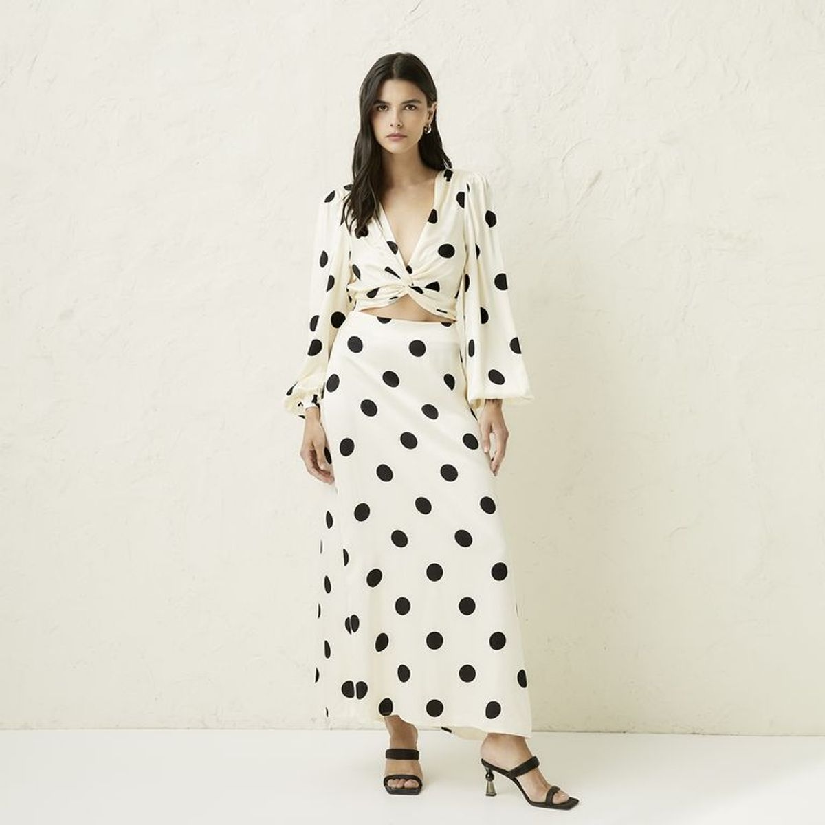 BASEMENT - Falda Maxi Mujer con Puntos Basement