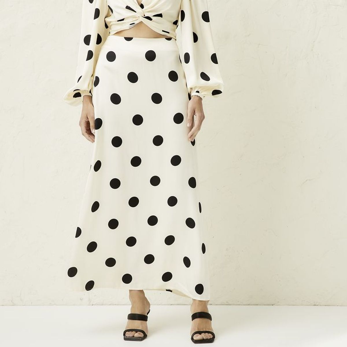 BASEMENT - Falda Maxi Mujer con Puntos Basement