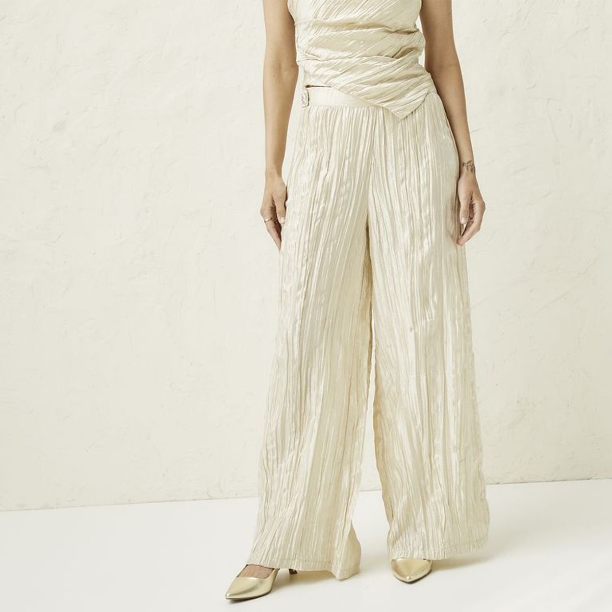 BASEMENT - Pantalón Wide leg Mujer Basement