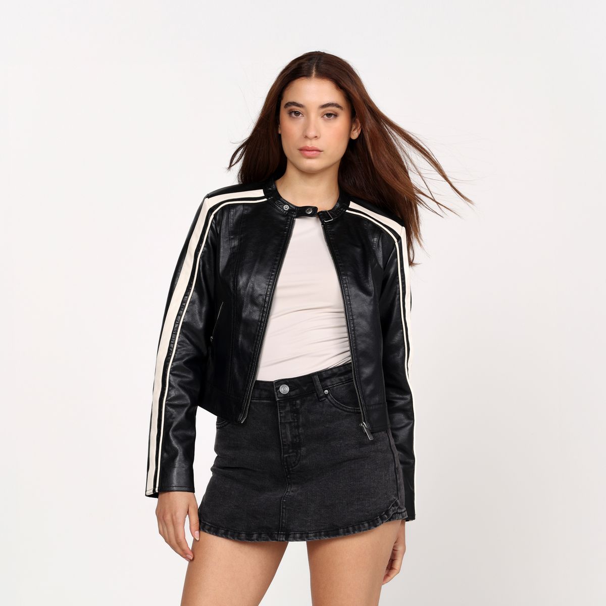 DENIMLAB - Chaqueta Mujer Tipo biker Denimlab