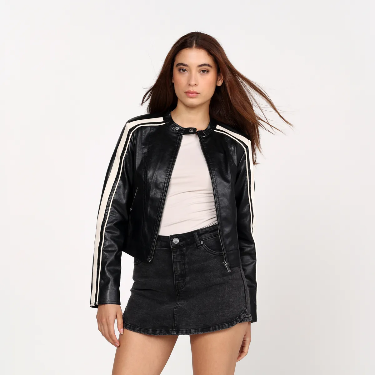 DENIMLAB - Chaqueta Mujer Tipo biker Denimlab