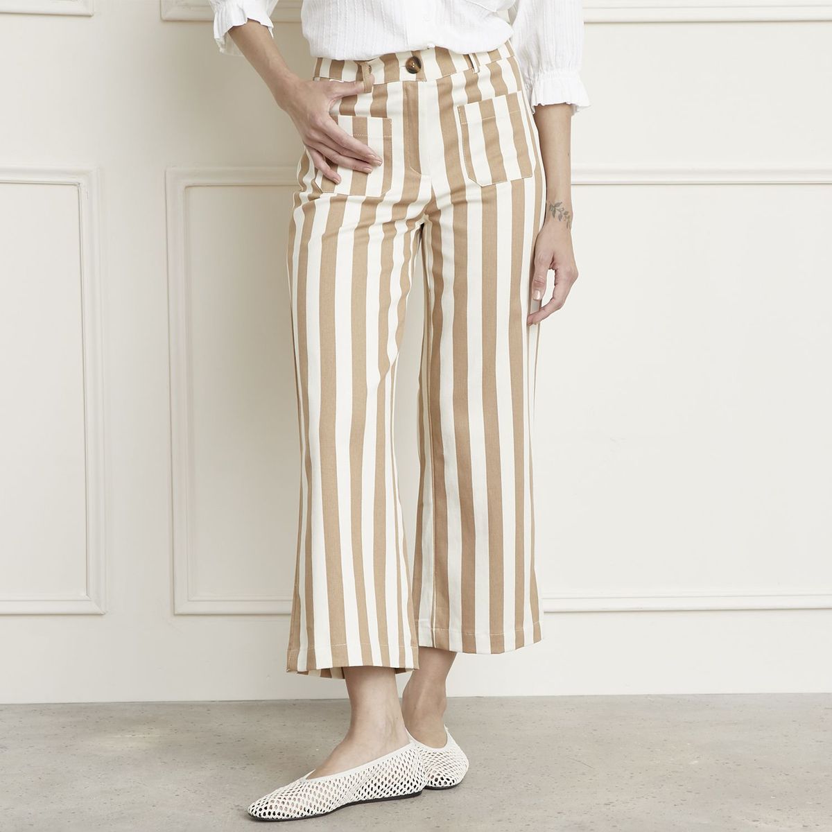 BASEMENT - Pantalón Wide leg Mujer Basement