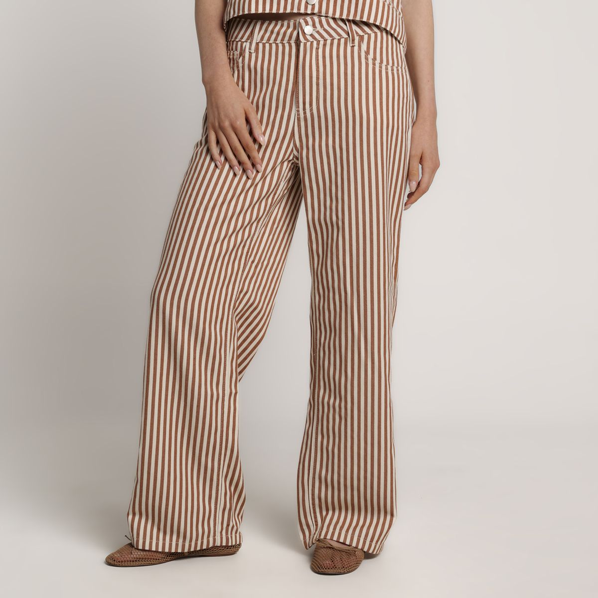 BASEMENT - Pantalón Recto Mujer Tiro medio Basement