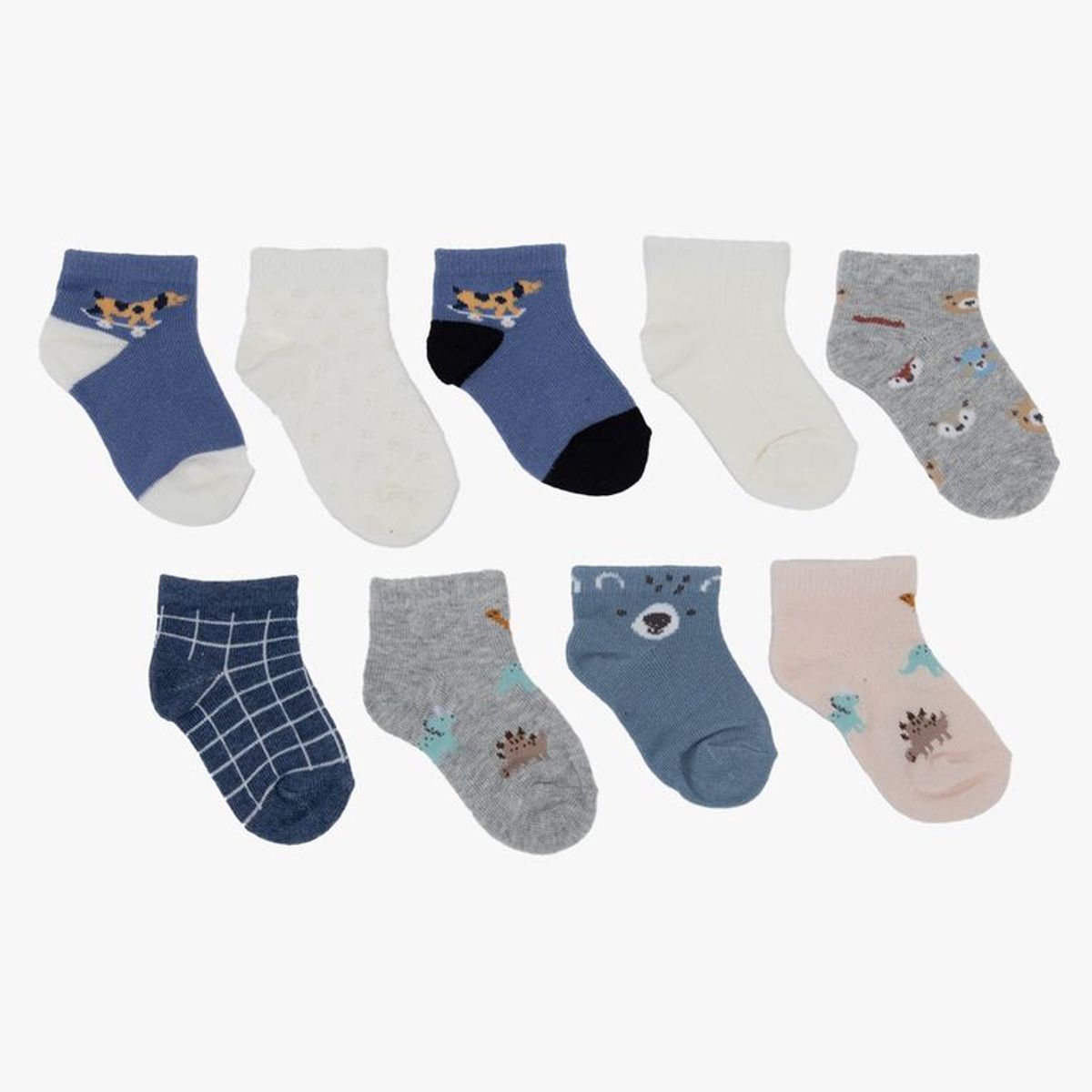 YAMP - Pack de 9 Medias para Bebe niña en Algodón Yamp