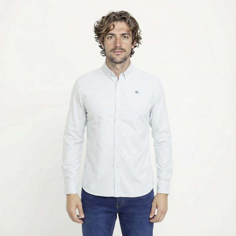 Camisa Hombre con Logo Manga Larga de Algodón Cascais.