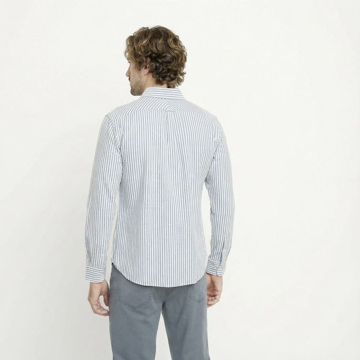 CASCAIS - Camisa Hombre de Rayas Manga Larga de Algodón Cascais.