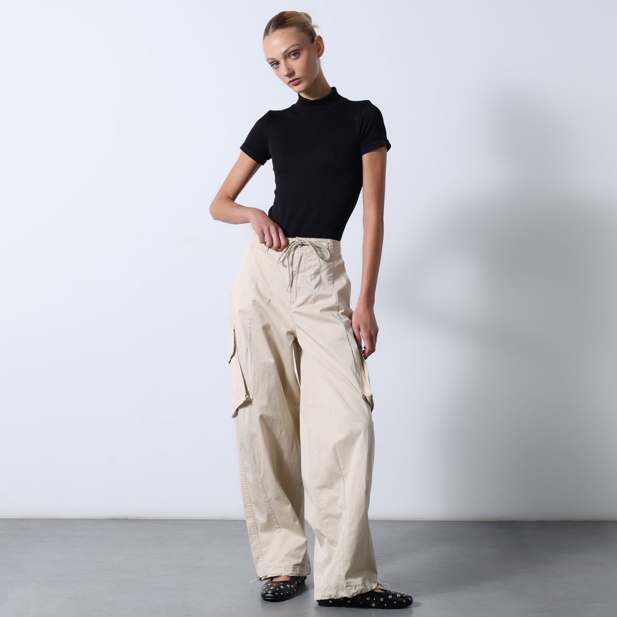DENIMLAB - Pantalón Ballon Mujer Tiro medio Denimlab