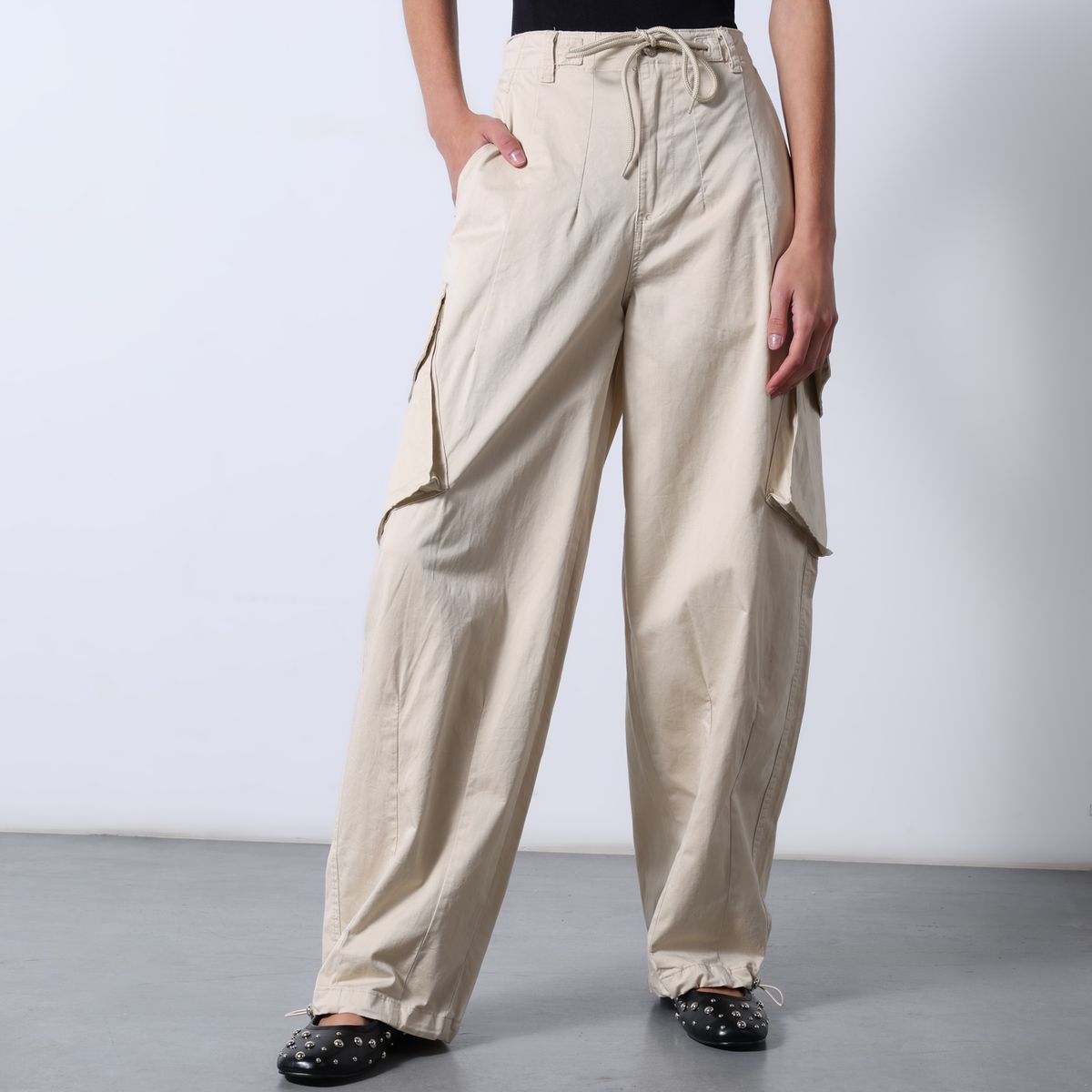DENIMLAB - Pantalón Ballon Mujer Tiro medio Denimlab