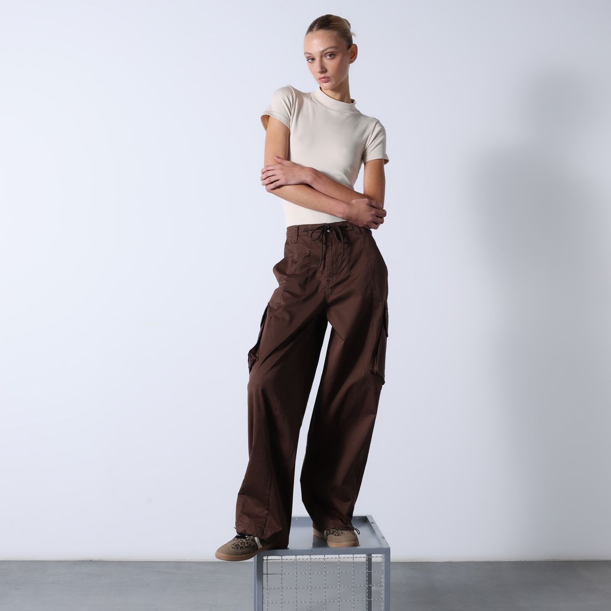 DENIMLAB - Pantalón Ballon Mujer Tiro medio Denimlab