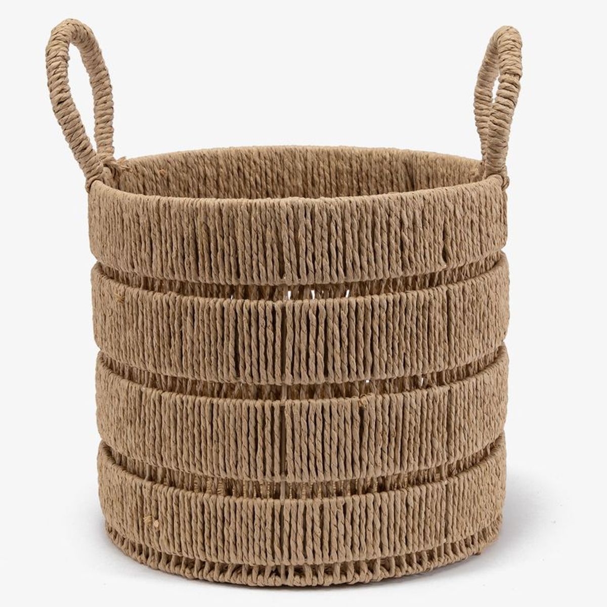 MICA - CANASTO ROPE IRON 33X30CM