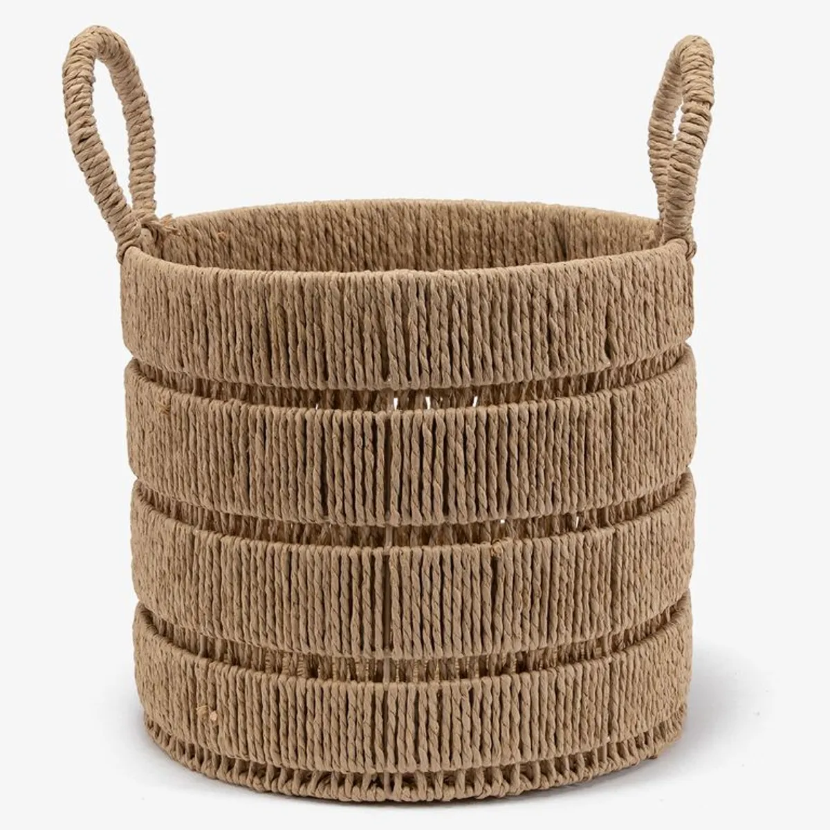 MICA - CANASTO ROPE IRON 33X30CM