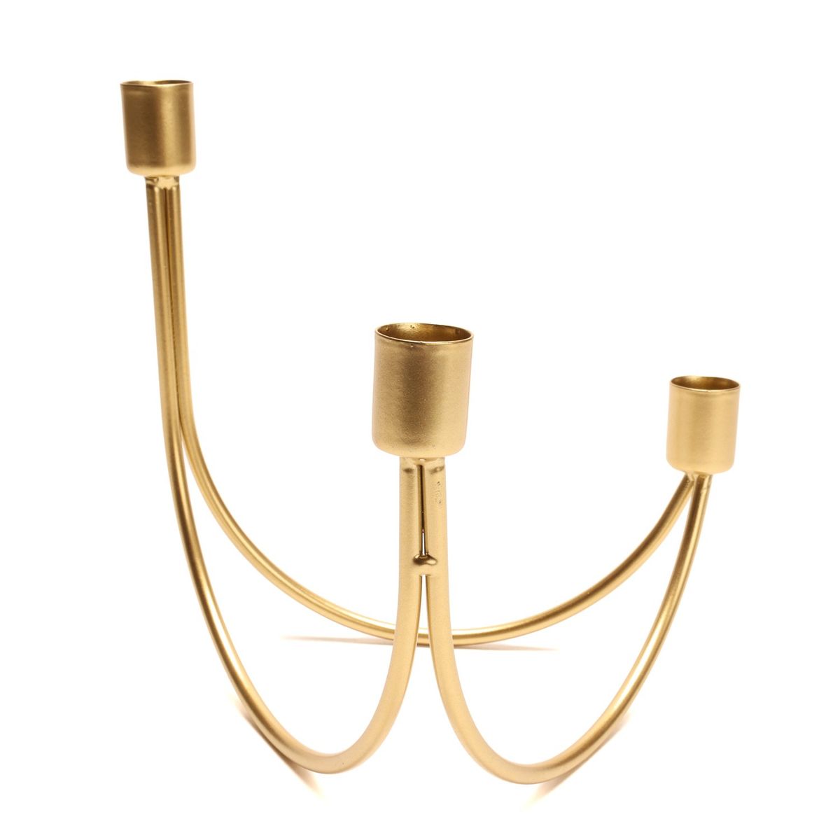BASEMENT HOME - CANDELABRO METAL 3 VELAS GOLD