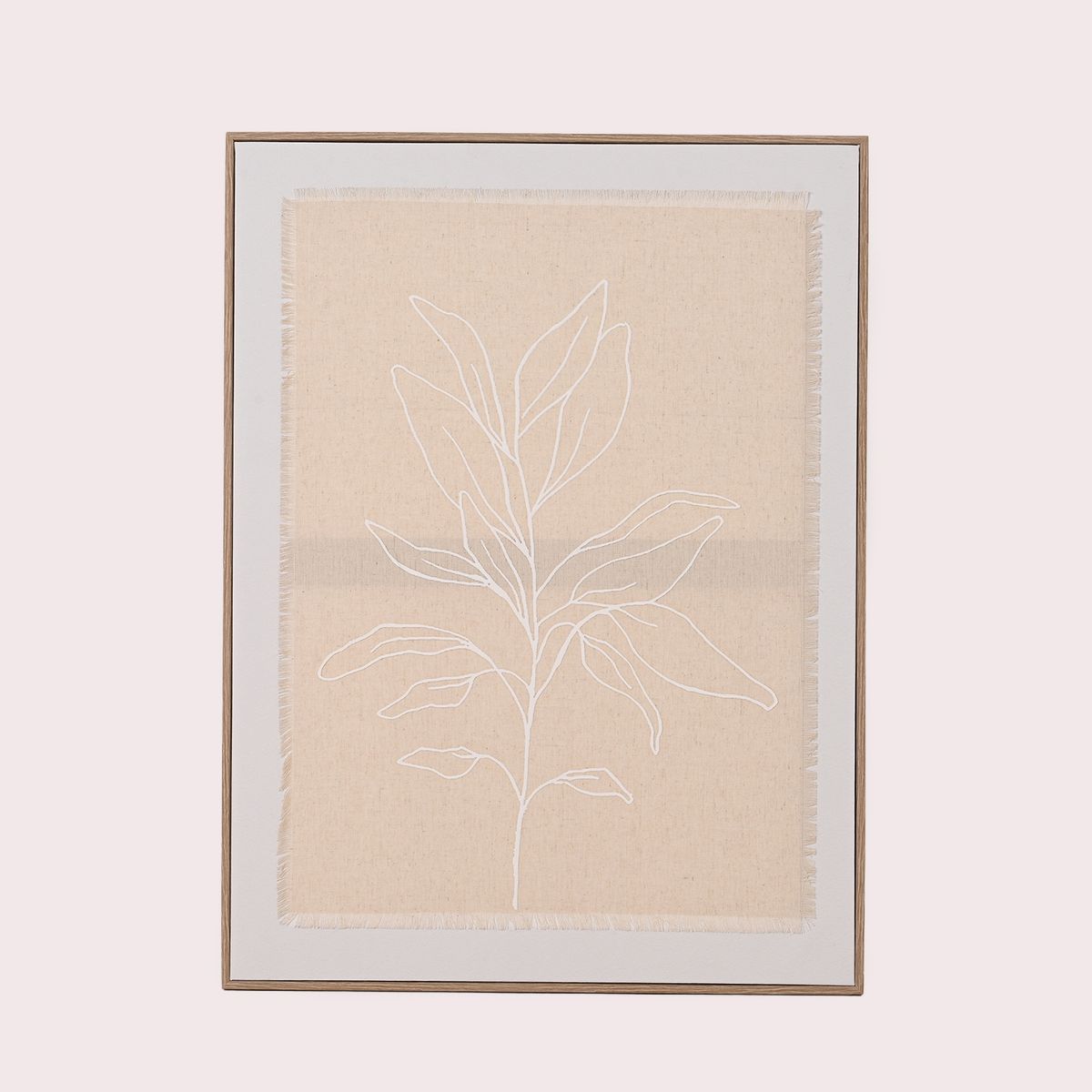 MICA - Cuadro Hoja Relieve en Lino 45x60cm