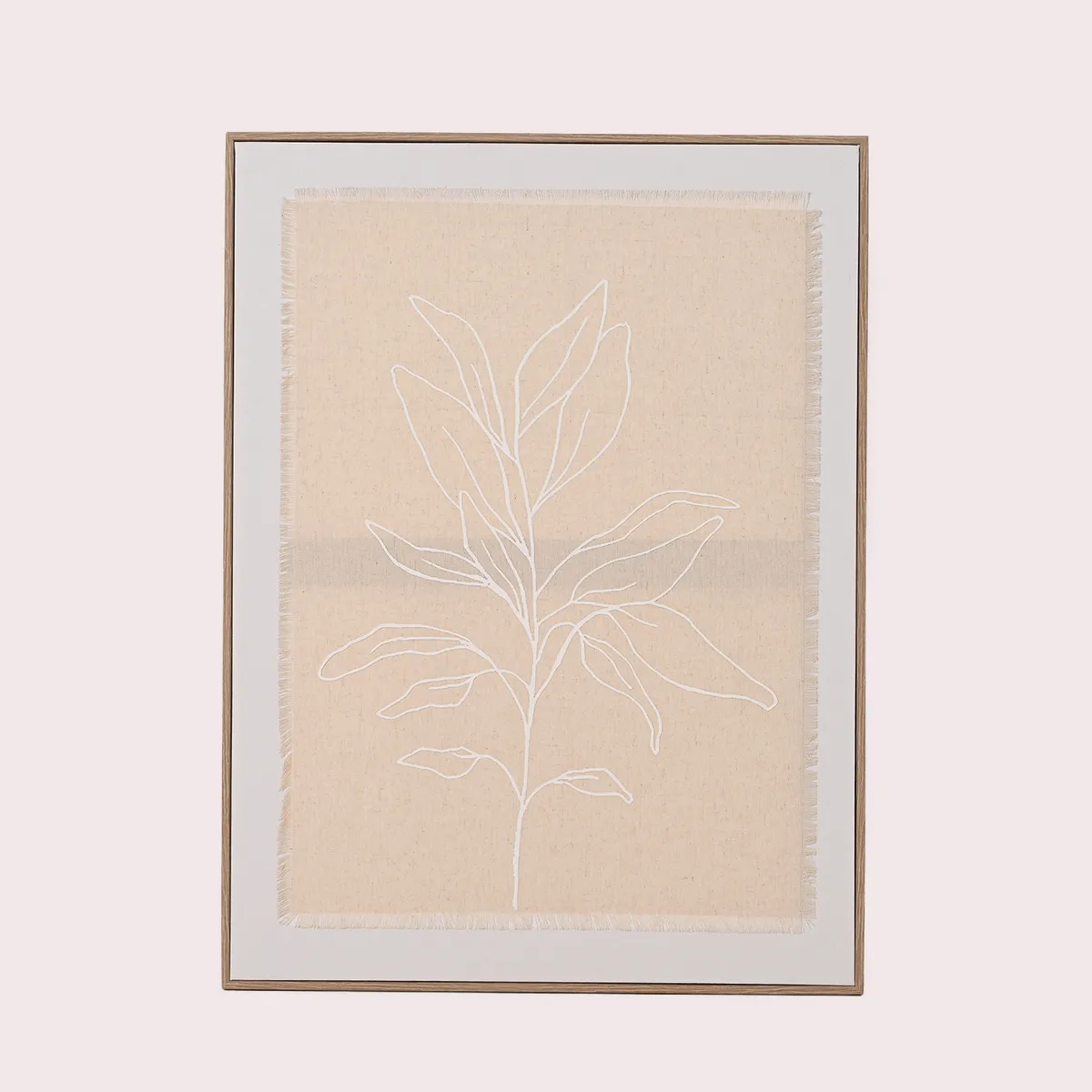 MICA - Cuadro Hoja Relieve en Lino 45x60cm