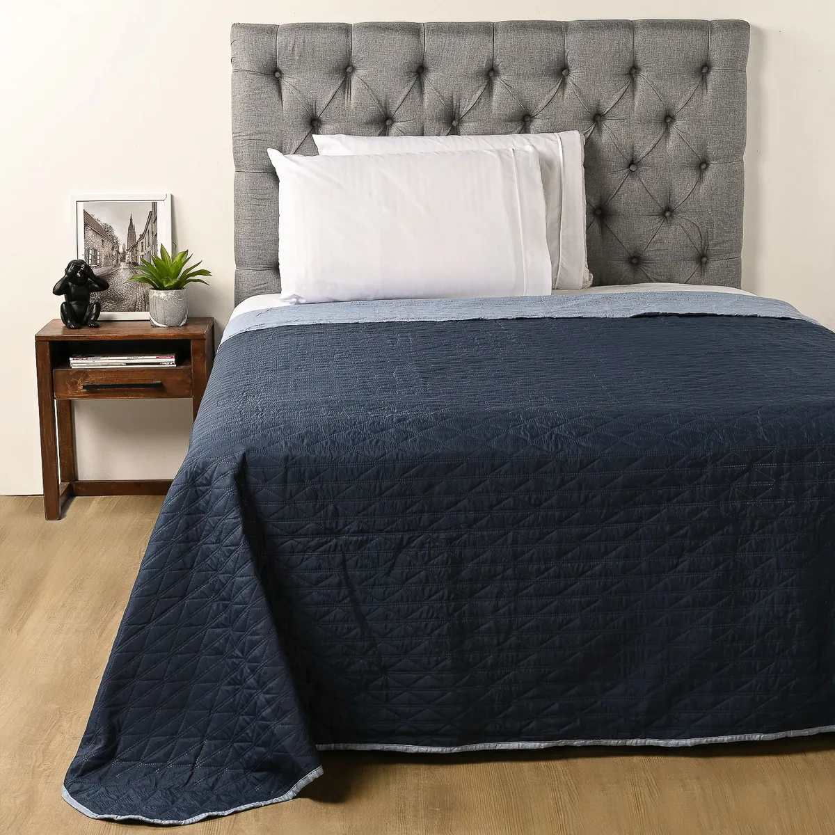 AMBIENTA - Cubrelecho Ambienta Azul Navy
