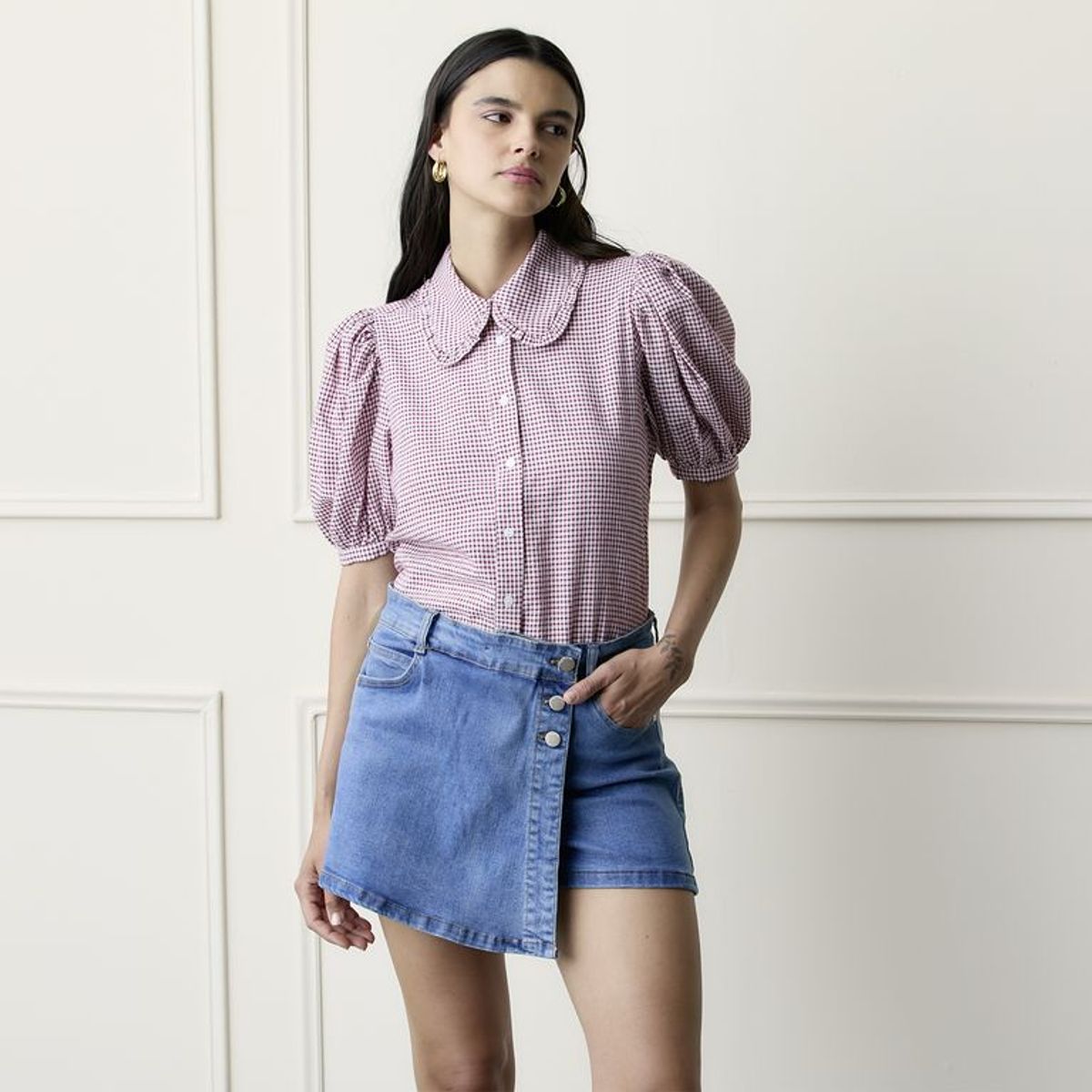 BASEMENT - Blusa Mujer Manga corta Basement
