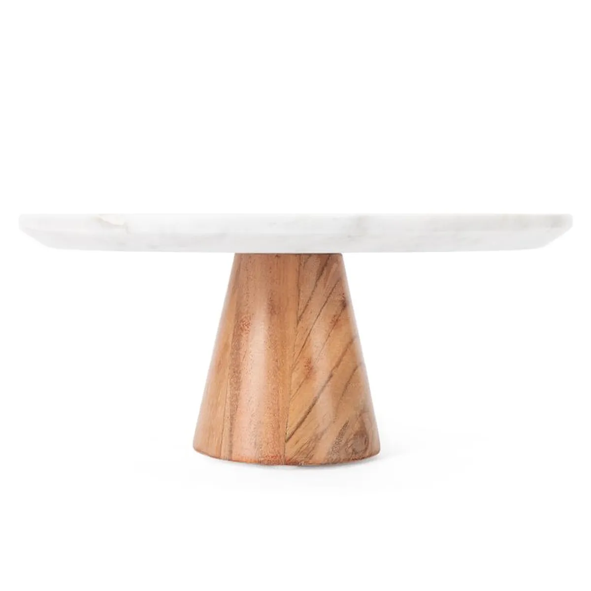 CASA CANTABRIA - PEDESTAL MARMOL Y ACACIA 25X12.5CM