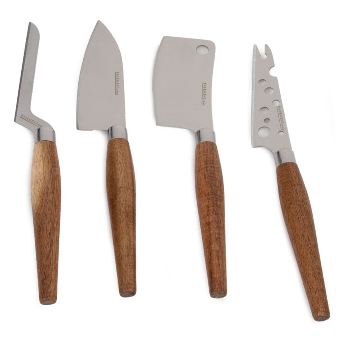 BASEMENT HOME - SET 4PZS CUCHILLOS QUESO BLACK BAR