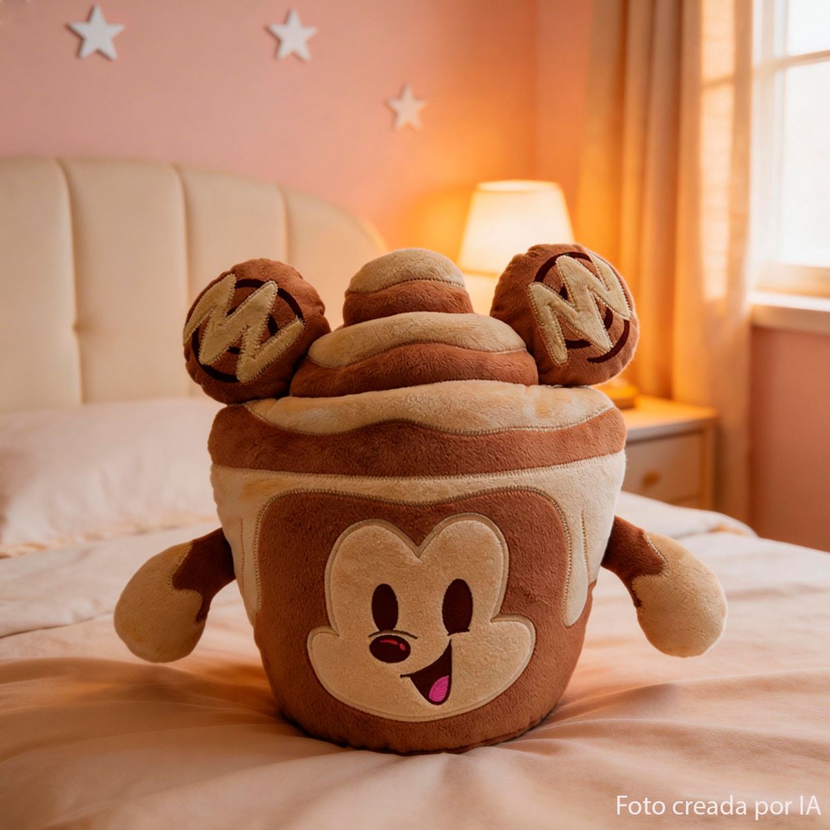 KIDS N PLAY - Peluche Disney Munchlings Mickey Rollito de Canela 15 cm
