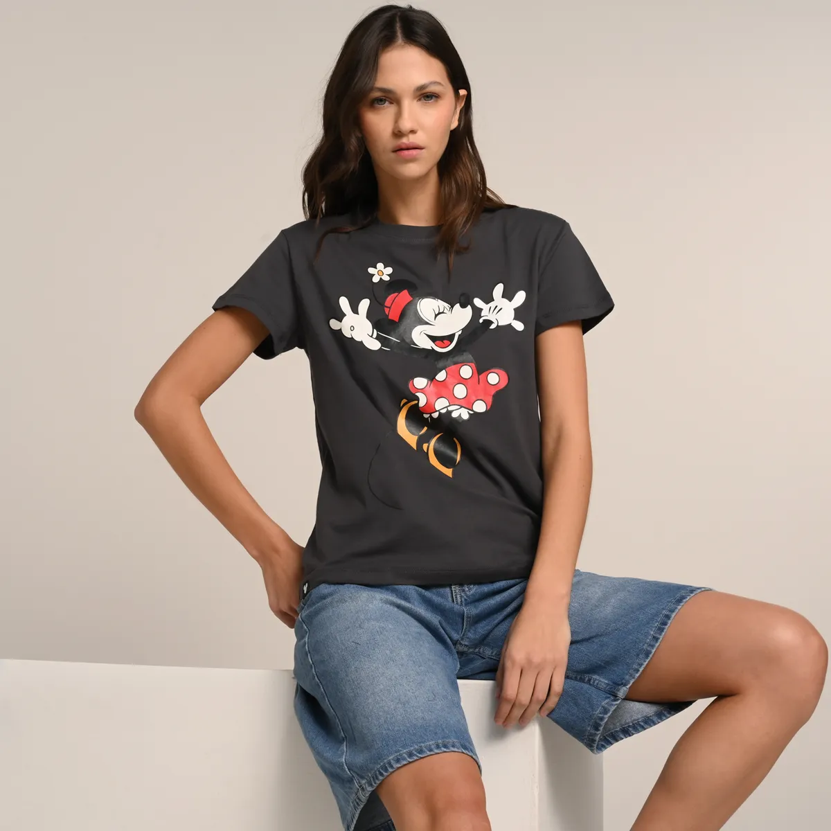 SYBILLA - Camiseta Mujer con Estampado Manga corta de Algodón Sybilla