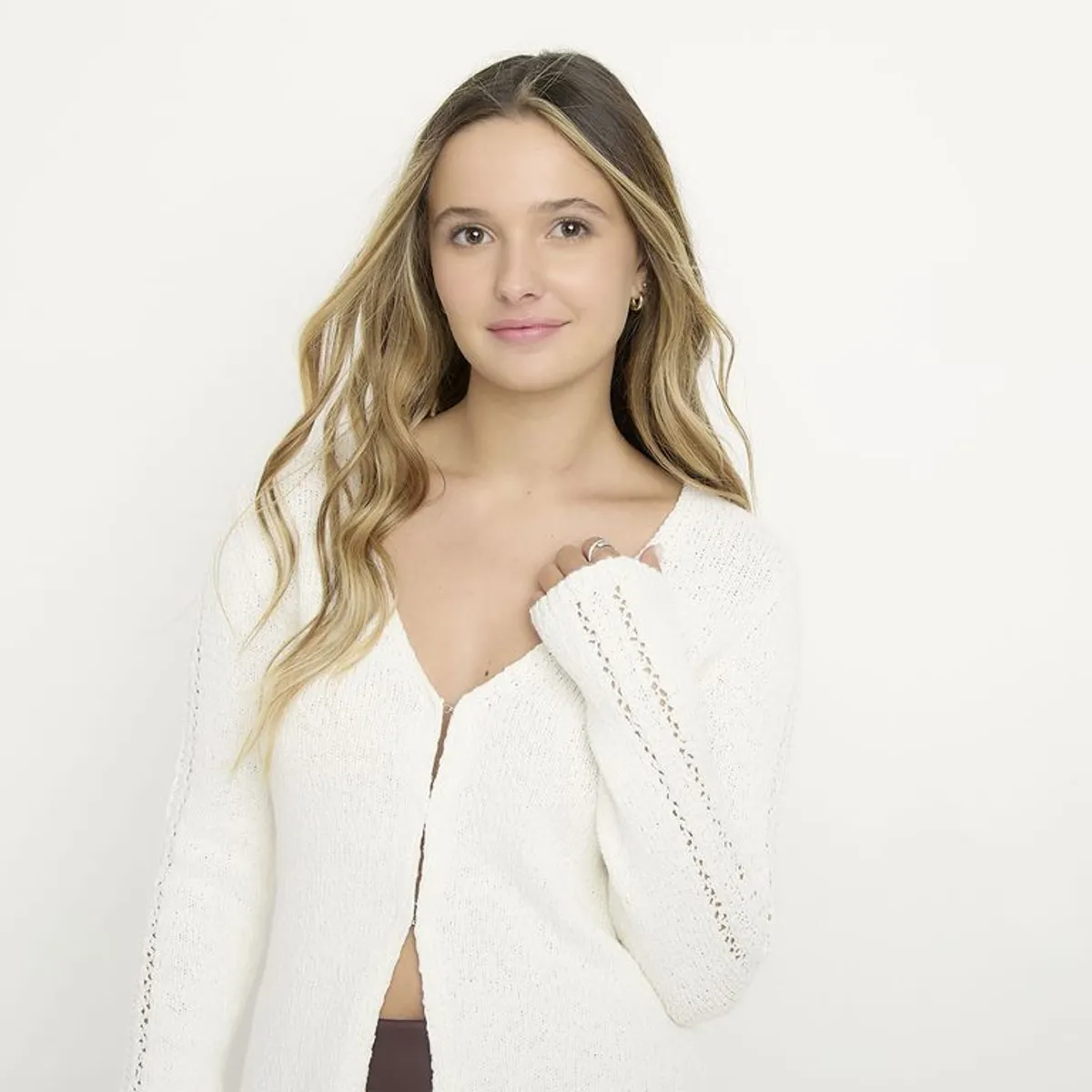 SYBILLA - Cardigan Mujer Tejido de Algodón Slim fit Sybilla