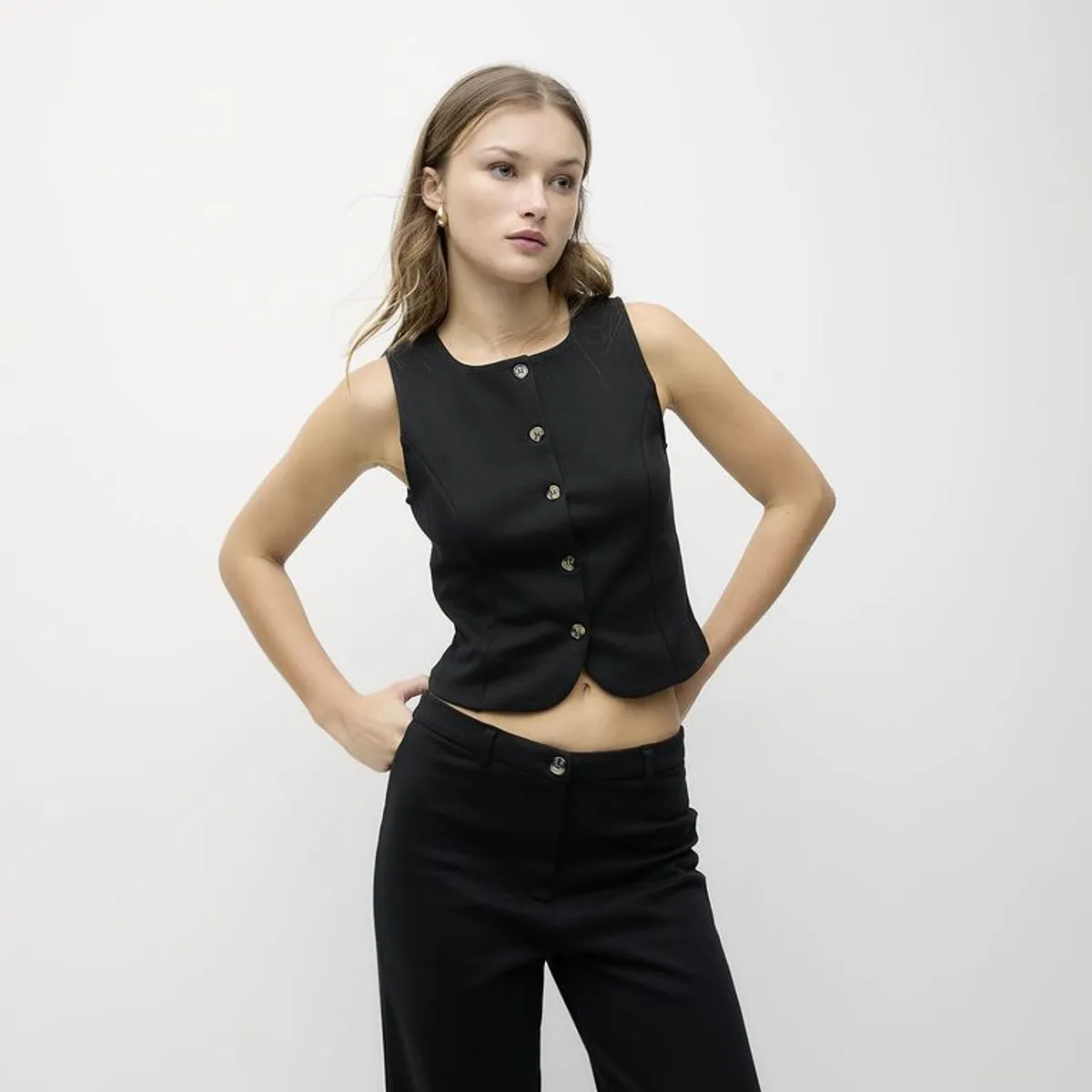 SYBILLA - Blusa Mujer Sin mangas de Algodón Sybilla