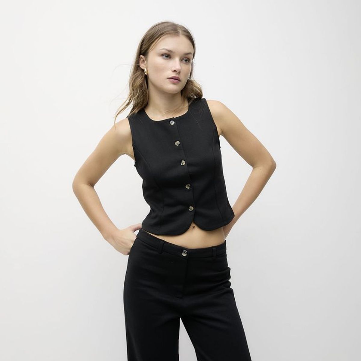 SYBILLA - Blusa Mujer Sin mangas de Algodón Sybilla