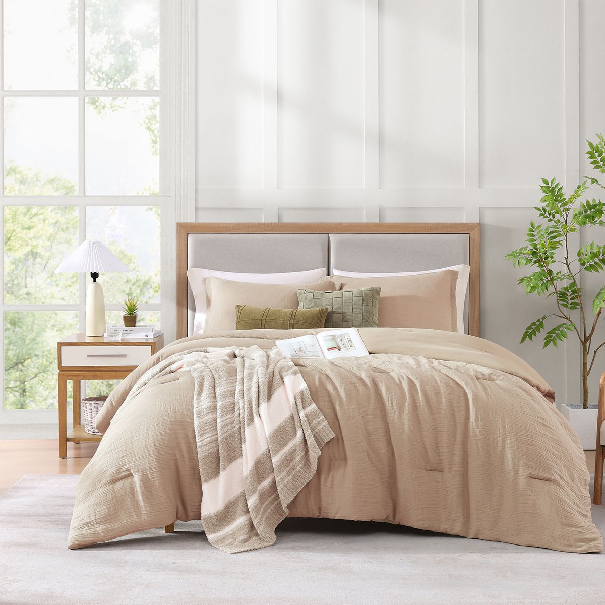 NAUTICA - Juego de Cama Nautica: incluye 1 Comforter, 2 Fundas decorativas, 1 Sábana encimera, 1 Sábana bajera ajustable, 2 Fundas de almohada