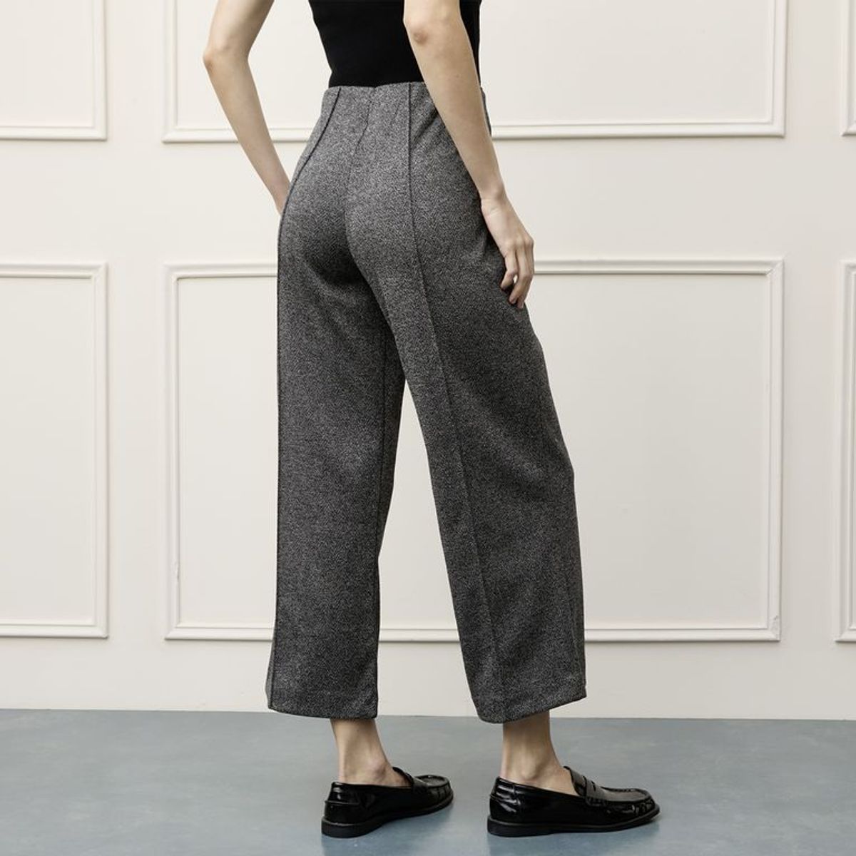 BASEMENT - Pantalón Wide leg Mujer Tiro medio Basement