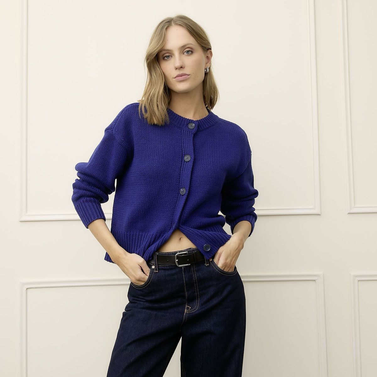 BASEMENT - Cardigan Mujer de Algodón Basement