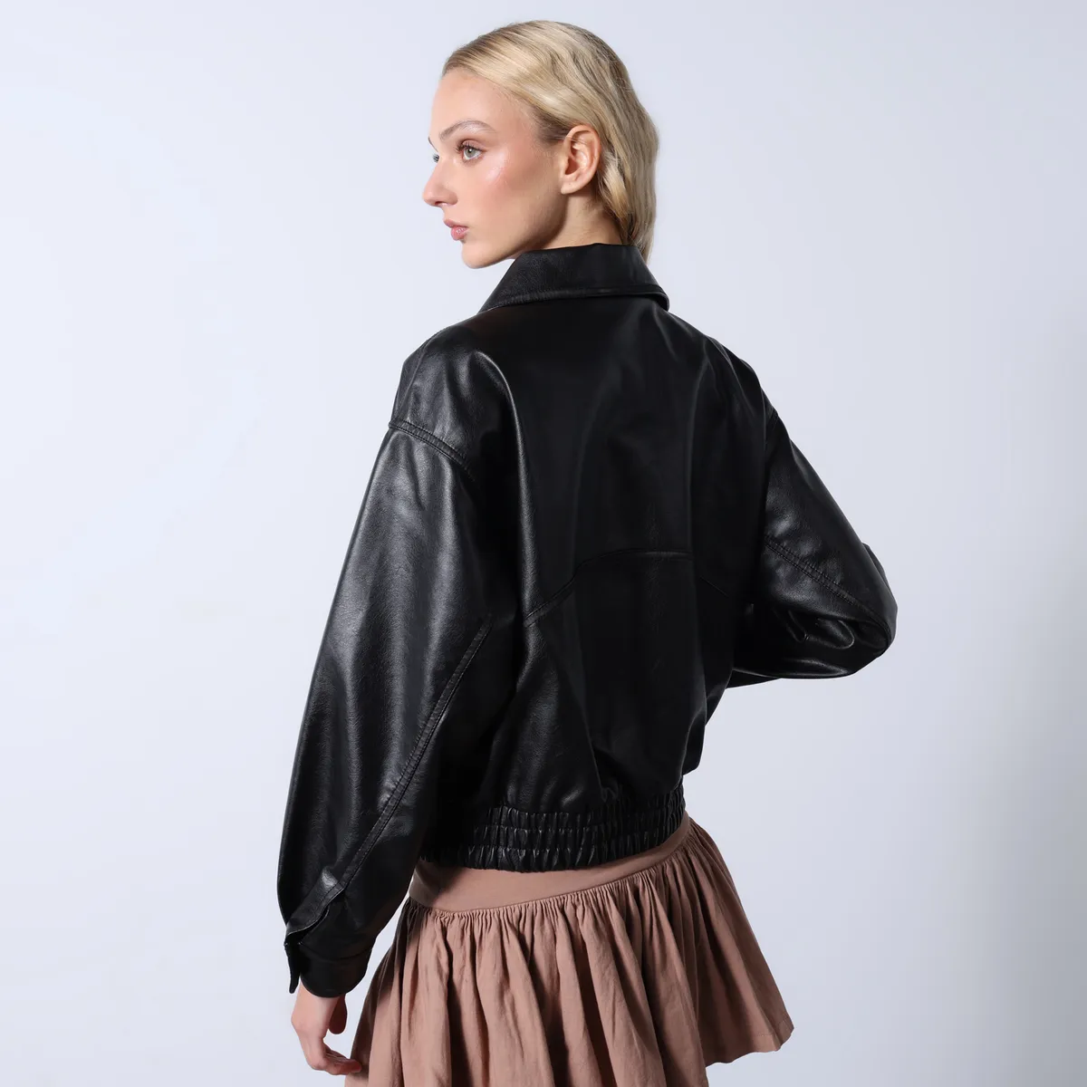 DENIMLAB - Chaqueta Efecto cuero Mujer Denimlab