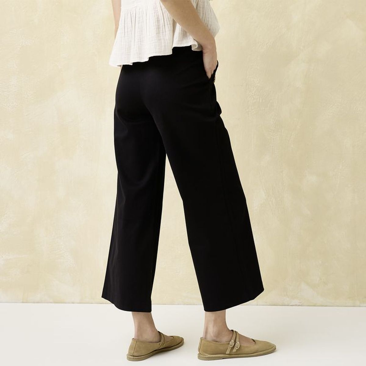 UNIVERSITY CLUB - Pantalón Recto Mujer Tiro medio de Algodón Iniversity Club