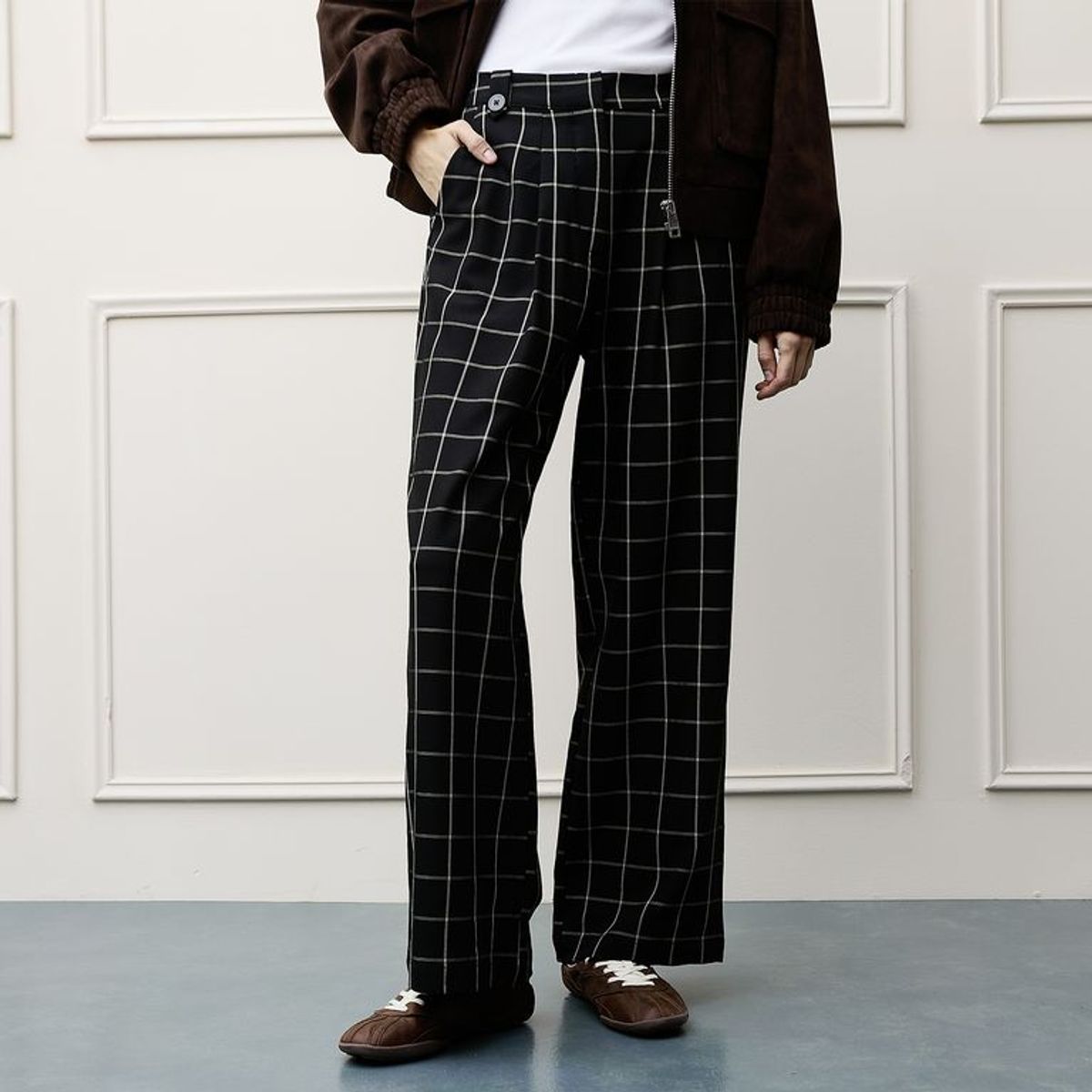 BASEMENT - Pantalón Wide leg Mujer Tiro medio Basement